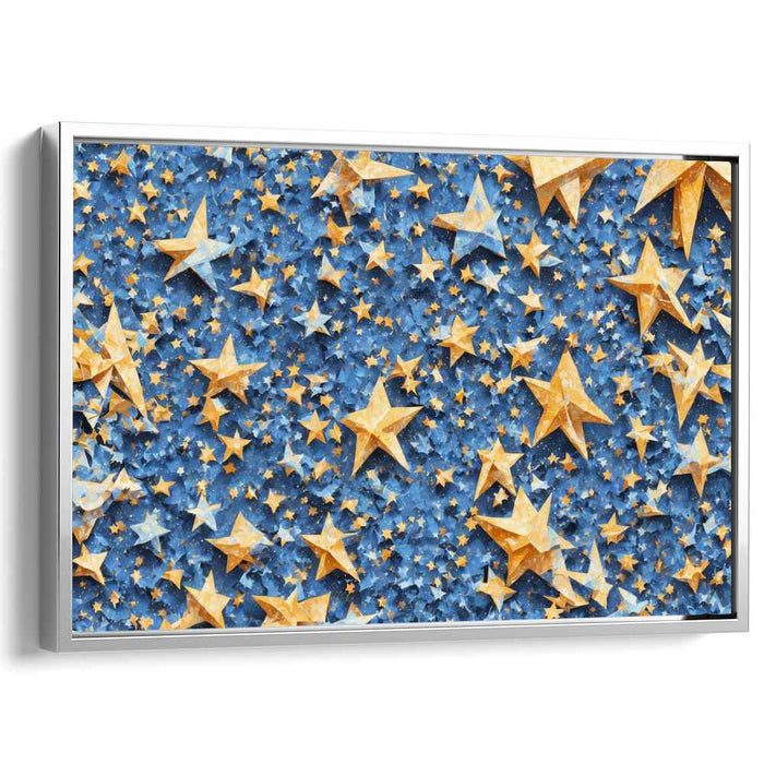 Cosmic Twilight Canvas: Abstract Starry Night Canvas Art Print