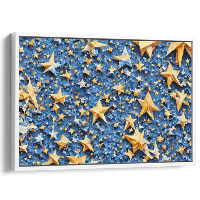 Cosmic Twilight Canvas: Abstract Starry Night Canvas Art Print