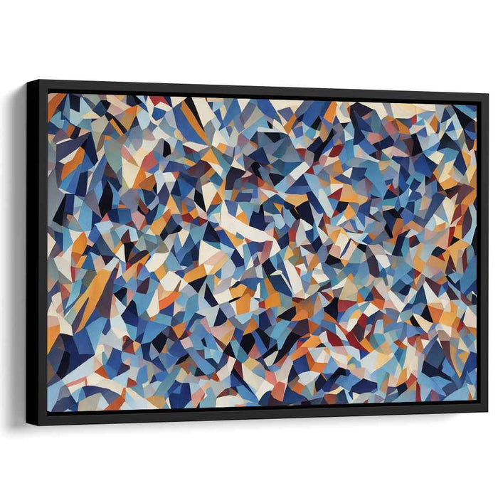 Blue Cubism Triangles #128