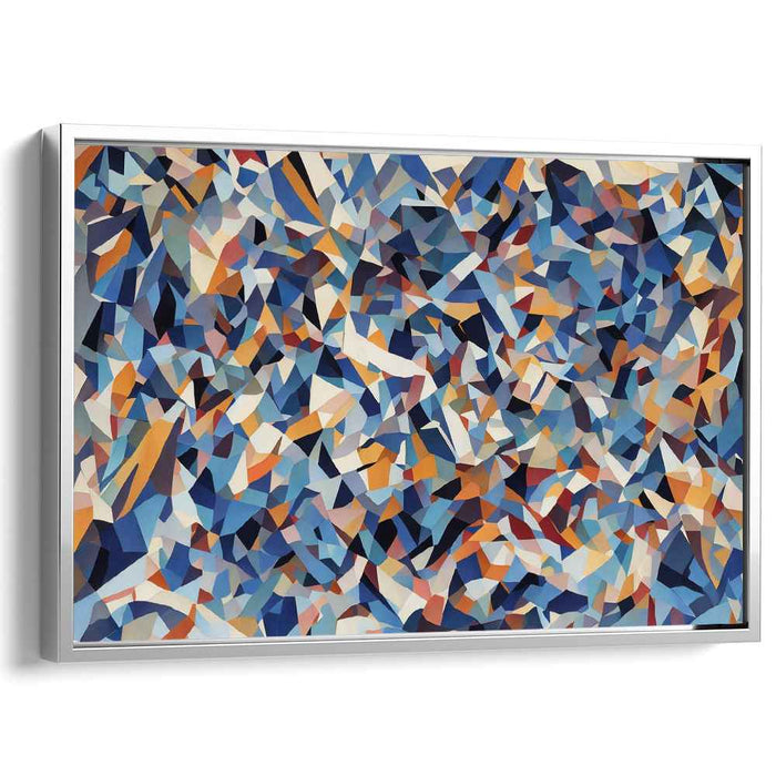 Blue Cubism Triangles #128