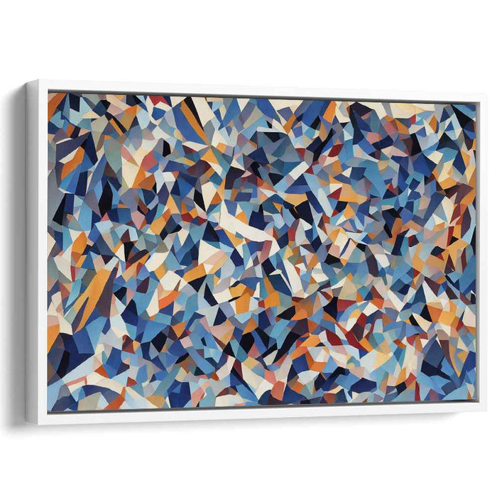 Blue Cubism Triangles #128