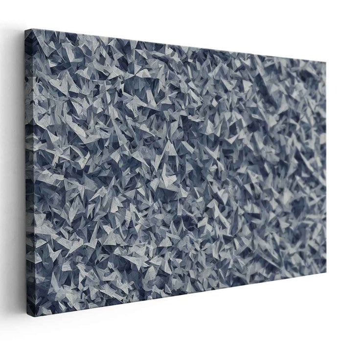 Frozen Peaks: Geometric Iceberg Illusion Canvas Art Print