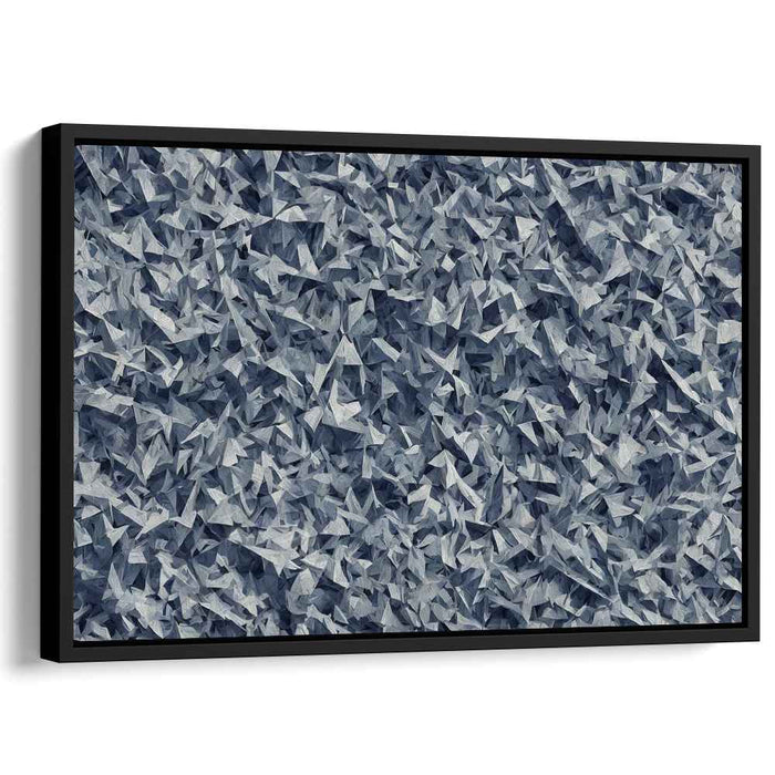 Frozen Peaks: Geometric Iceberg Illusion Canvas Art Print