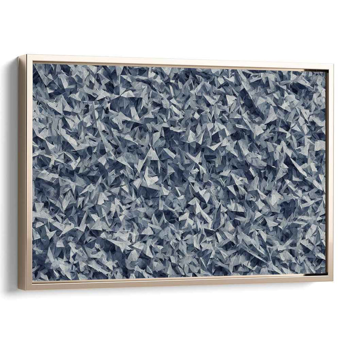 Frozen Peaks: Geometric Iceberg Illusion Canvas Art Print