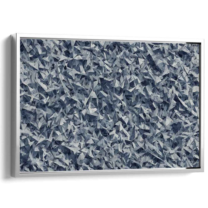 Frozen Peaks: Geometric Iceberg Illusion Canvas Art Print