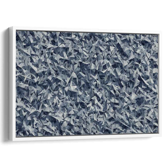 Frozen Peaks: Geometric Iceberg Illusion Canvas Art Print