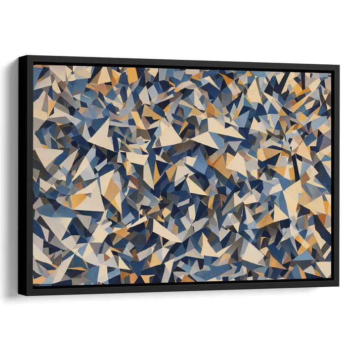 Blue Cubism Triangles #134