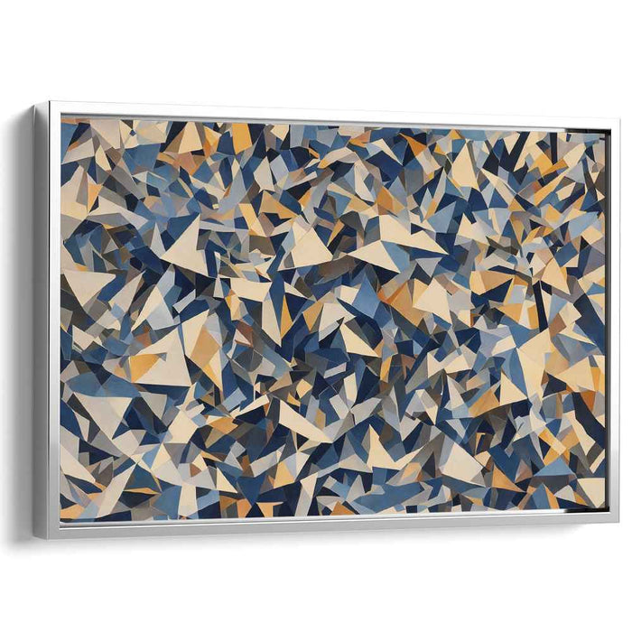 Blue Cubism Triangles #134