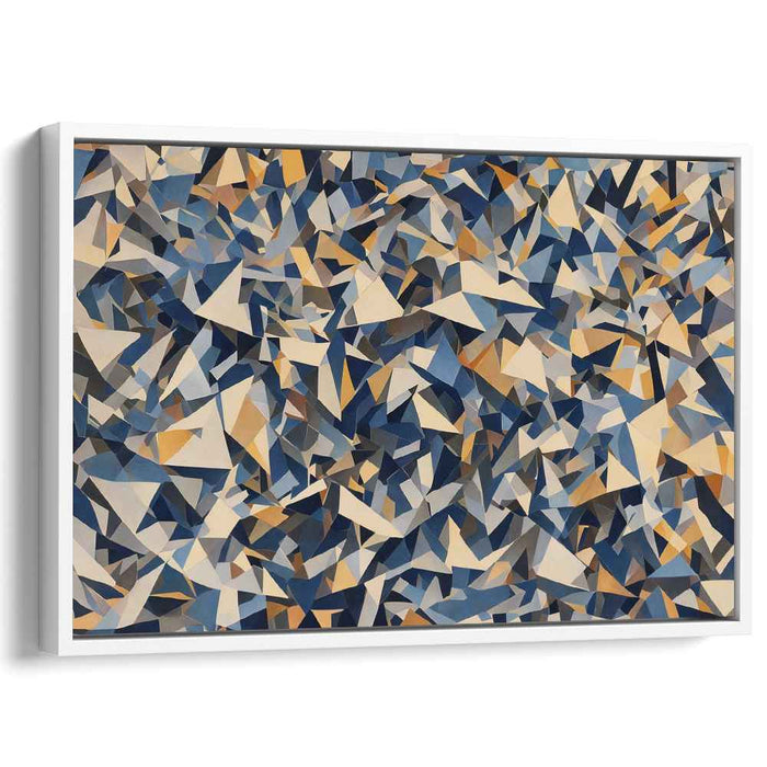 Blue Cubism Triangles #134