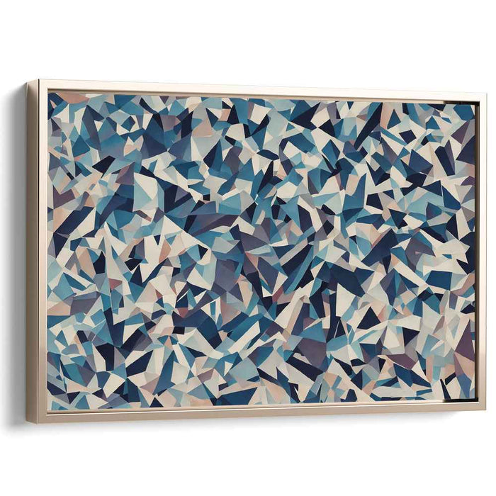 Aqua Abstraction Compilation: Abstract Blue Mosaic Canvas Art Print