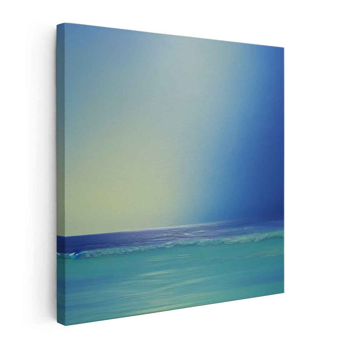 Infinite Blue Essence: Minimalist Oceanic Bliss Canvas Art Print