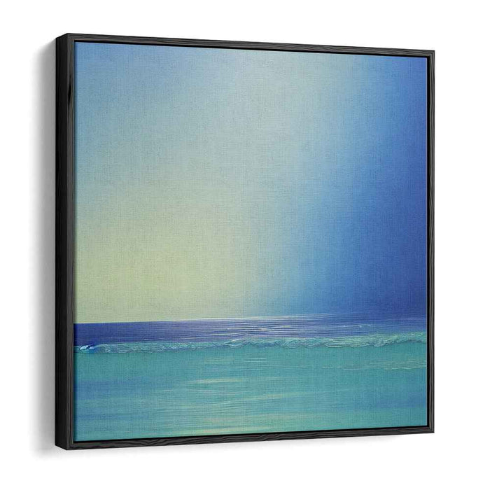 Infinite Blue Essence: Minimalist Oceanic Bliss Canvas Art Print