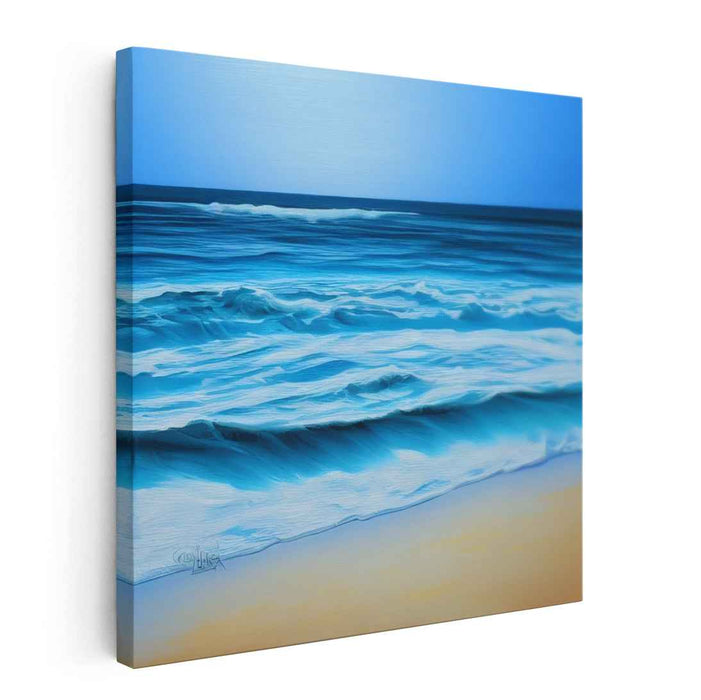 Whispers of Seashore Secrets: Coastal Waves Canvas Art