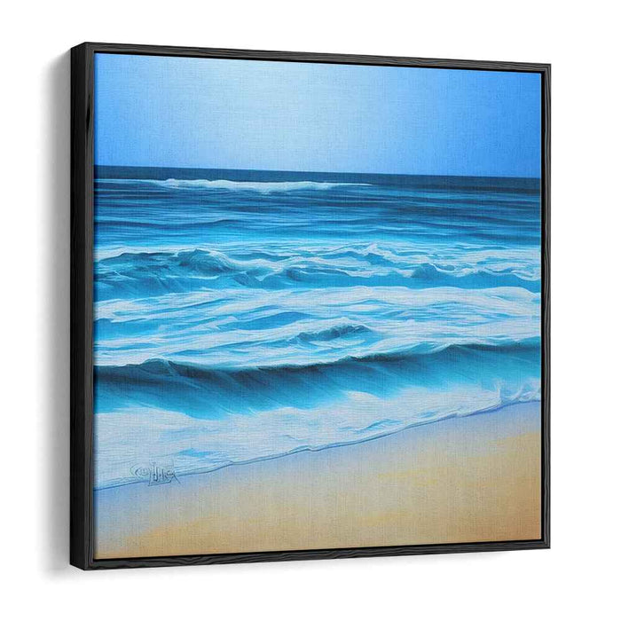 Whispers of Seashore Secrets: Coastal Waves Canvas Art