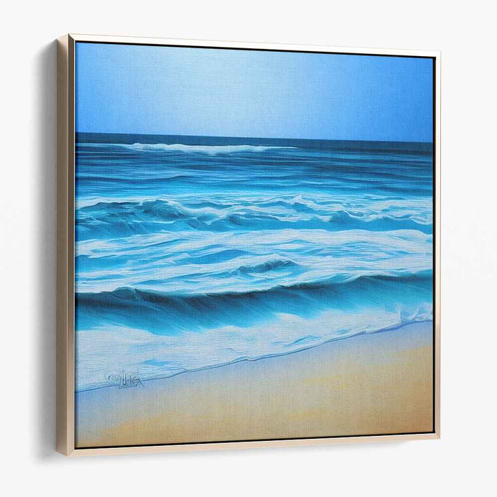 Whispers of Seashore Secrets: Coastal Waves Canvas Art