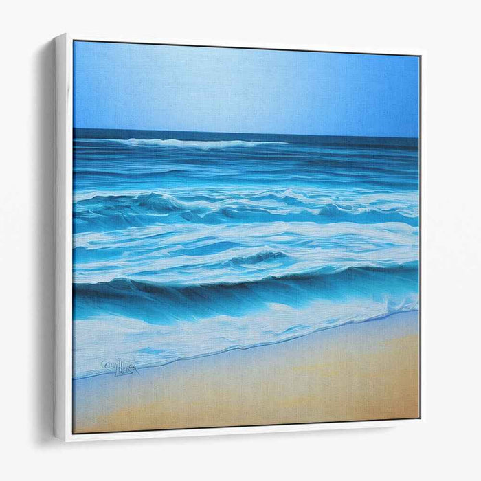 Whispers of Seashore Secrets: Coastal Waves Canvas Art