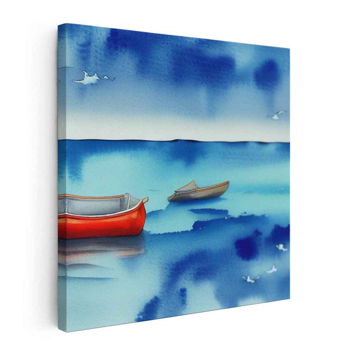 Blue Watercolor Ocean #004