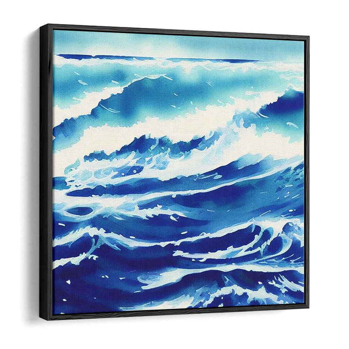 Blue Watercolor Ocean #007