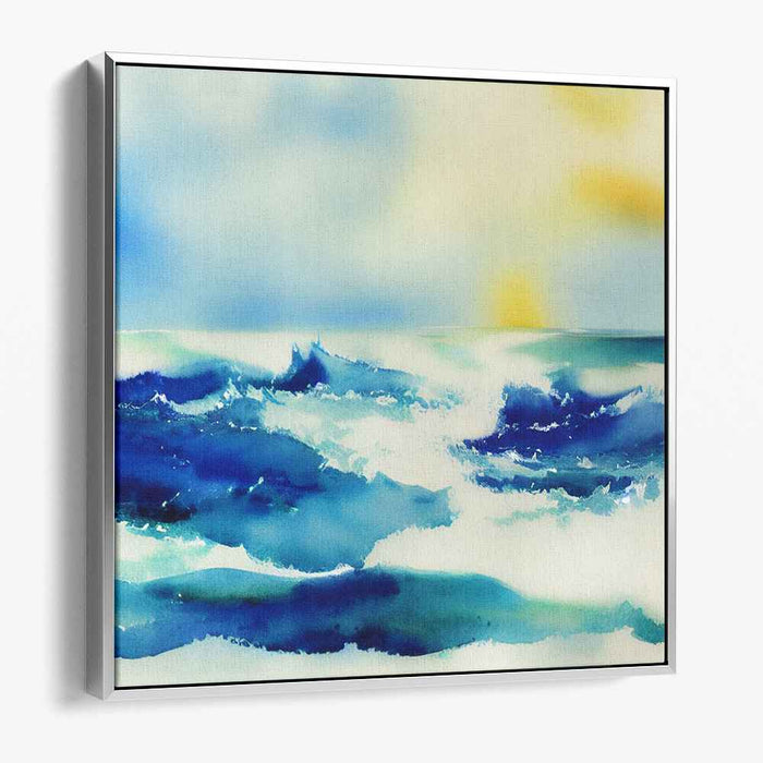 Blue Watercolor Sea #003