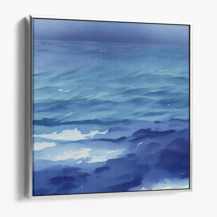 Tides In Frame: Impressionist Ocean Landscape Canvas Art Print