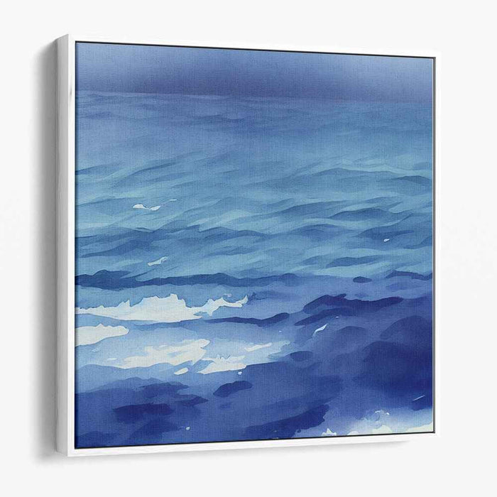 Tides In Frame: Impressionist Ocean Landscape Canvas Art Print