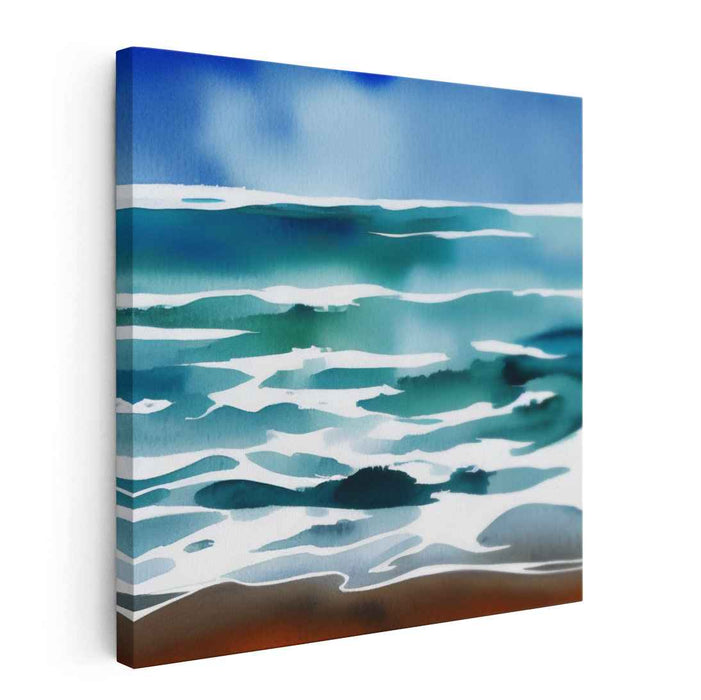 Blue Watercolor Sea #010