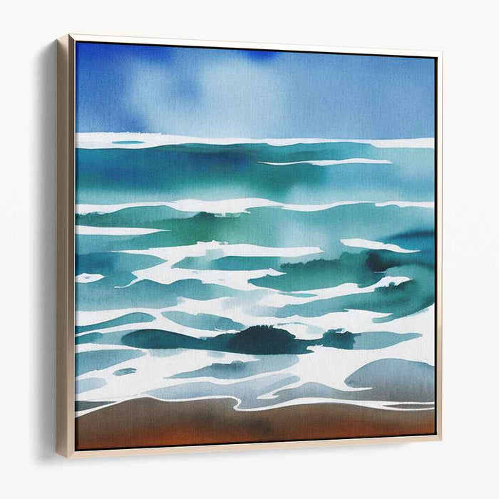 Blue Watercolor Sea #010