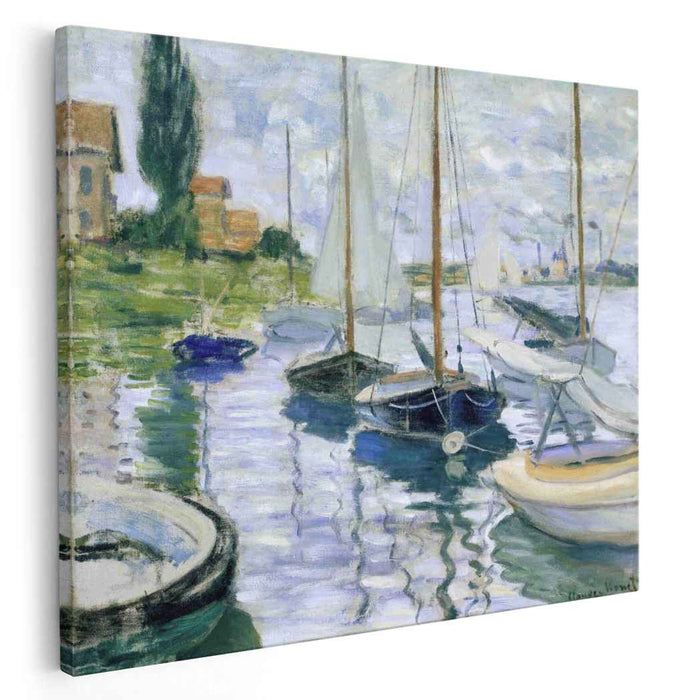 Boats at rest, at Petit-Gennevilliers by Claude Monet