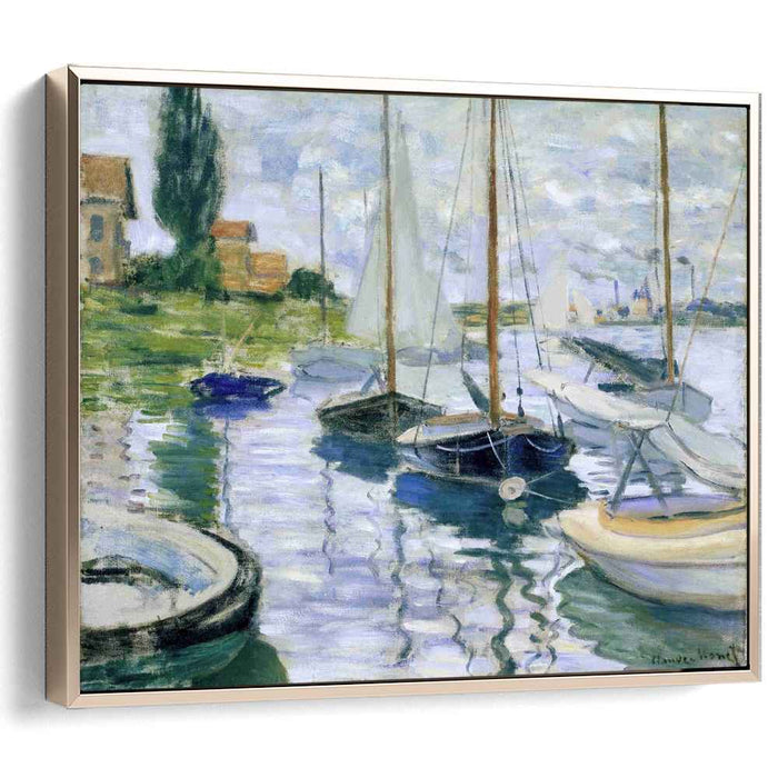 Boats at rest, at Petit-Gennevilliers by Claude Monet