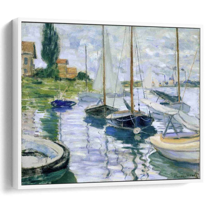 Boats at rest, at Petit-Gennevilliers by Claude Monet
