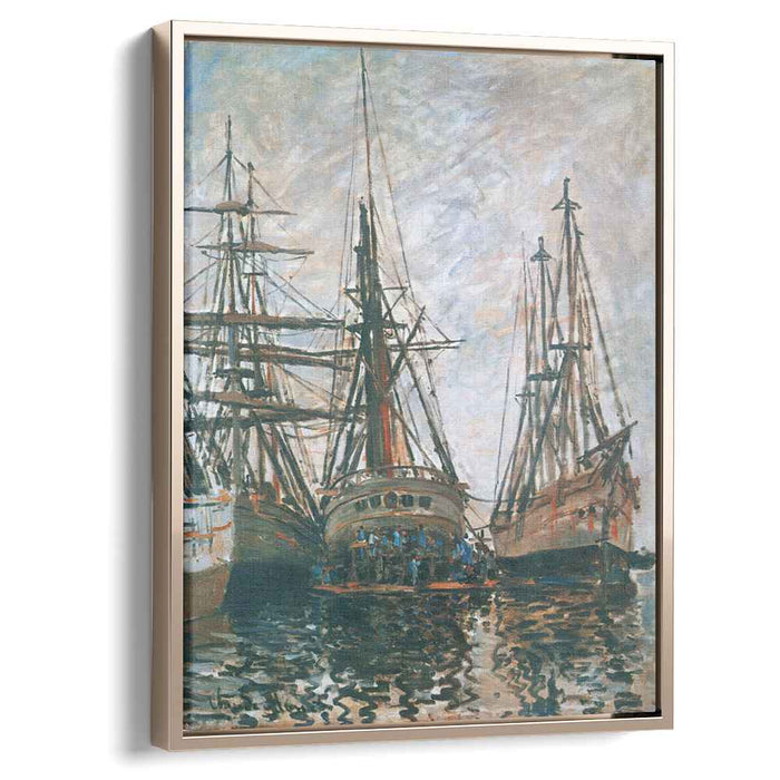 Boats on Rapair (1873) by Claude Monet