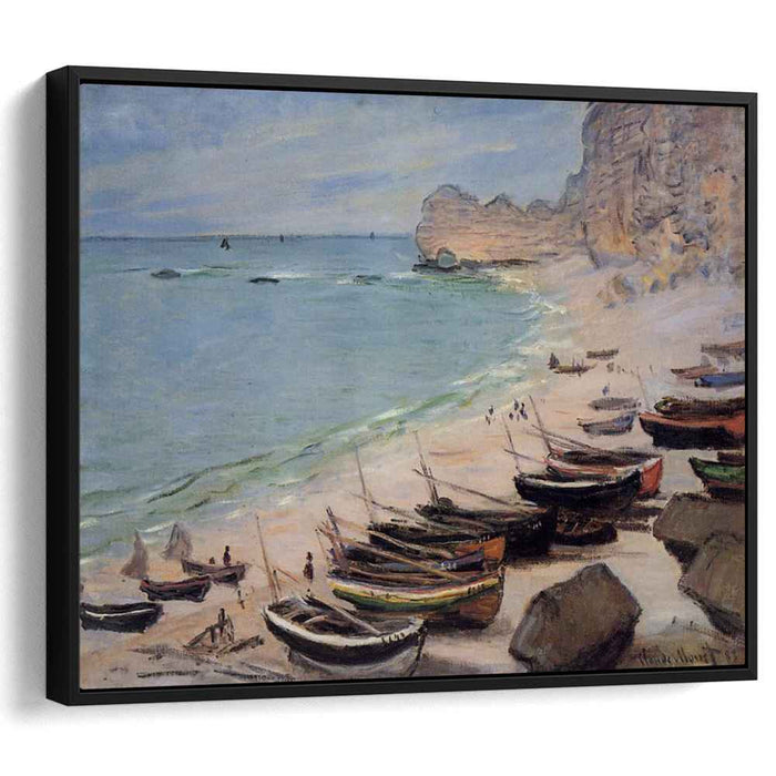 Boats on the Beach at Etretat (1883) by Claude Monet