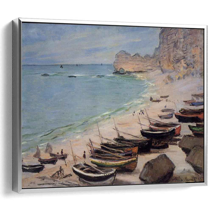 Boats on the Beach at Etretat (1883) by Claude Monet