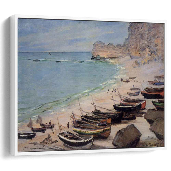 Boats on the Beach at Etretat (1883) by Claude Monet