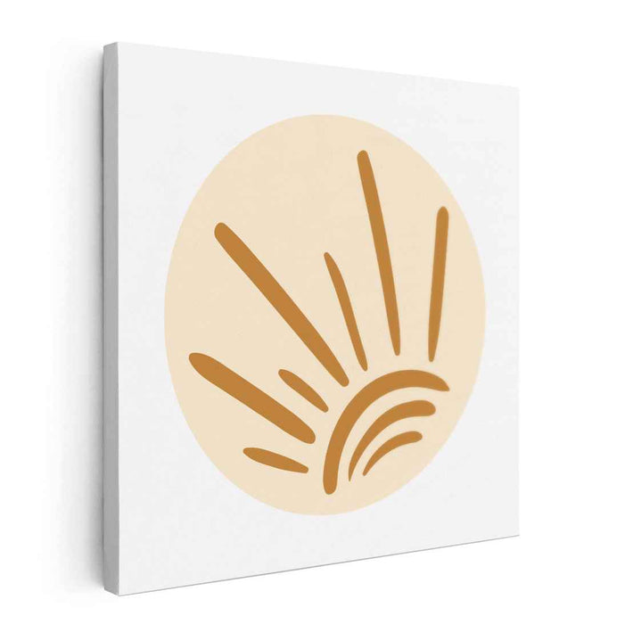 Earthen Essence: Minimalist Earthy Brown Abstract Canvas Art Print