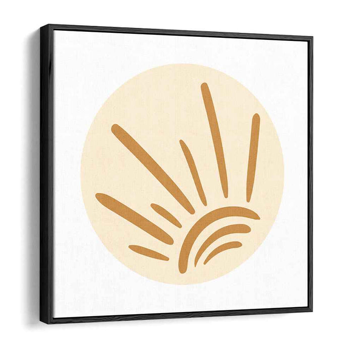 Earthen Essence: Minimalist Earthy Brown Abstract Canvas Art Print