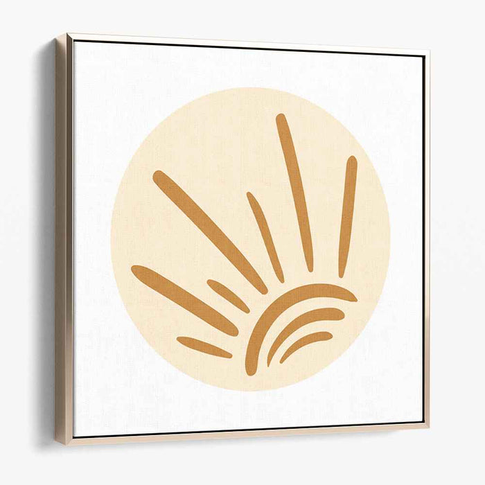 Earthen Essence: Minimalist Earthy Brown Abstract Canvas Art Print