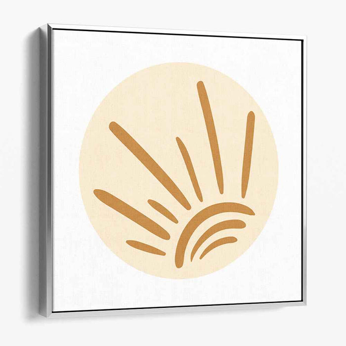 Earthen Essence: Minimalist Earthy Brown Abstract Canvas Art Print