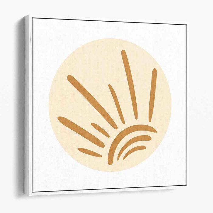 Earthen Essence: Minimalist Earthy Brown Abstract Canvas Art Print