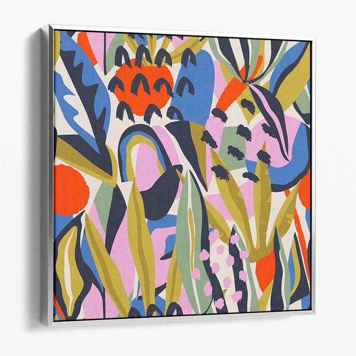 Ethereal Harmony Canvas Composition: Abstract Expressionist Colorful Canvas Art Print