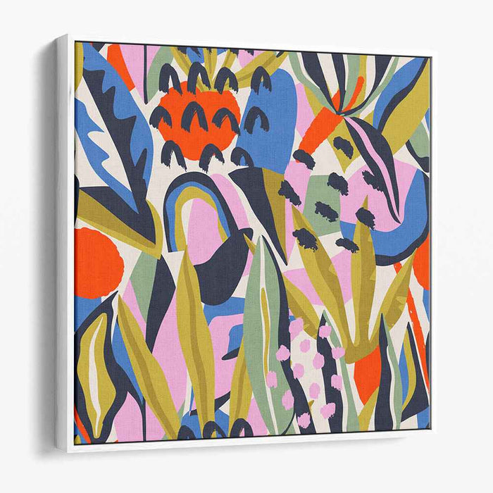 Ethereal Harmony Canvas Composition: Abstract Expressionist Colorful Canvas Art Print