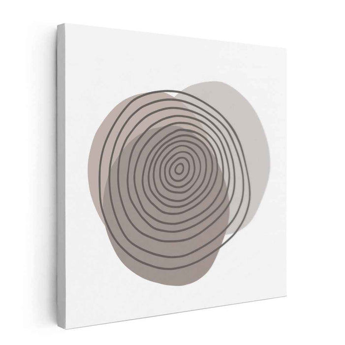 Minimalist Concentric Circles: Organic Tree Ring Abstract Art Print