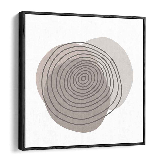 Minimalist Concentric Circles: Organic Tree Ring Abstract Art Print