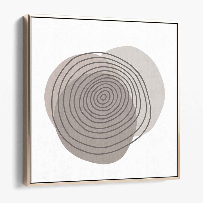 Minimalist Concentric Circles: Organic Tree Ring Abstract Art Print