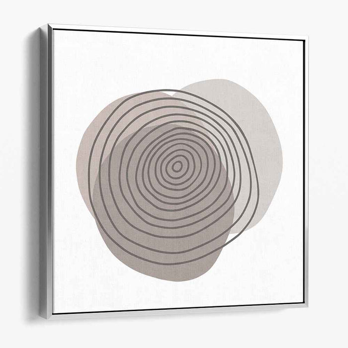 Minimalist Concentric Circles: Organic Tree Ring Abstract Art Print