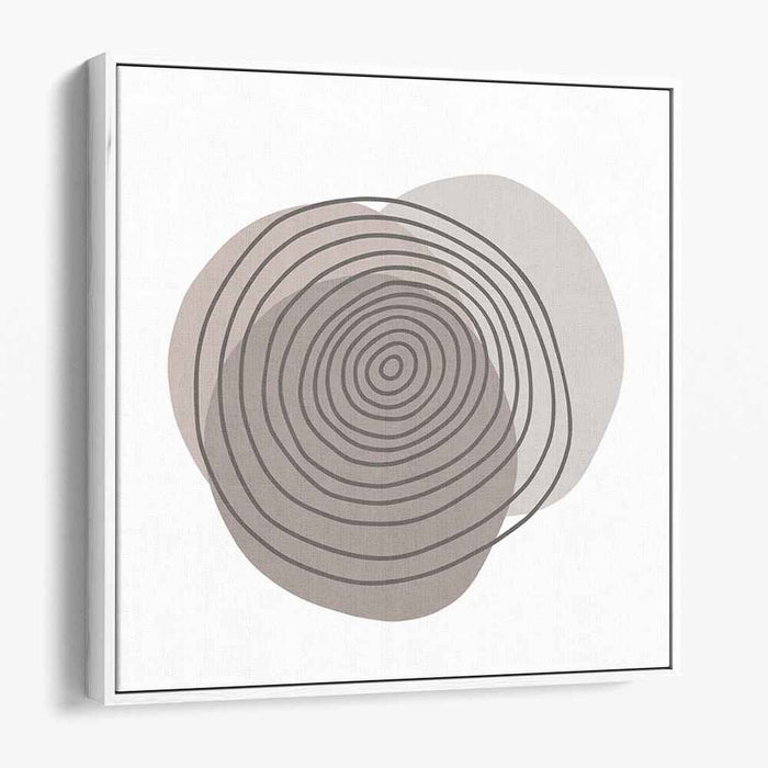 Minimalist Concentric Circles: Organic Tree Ring Abstract Art Print
