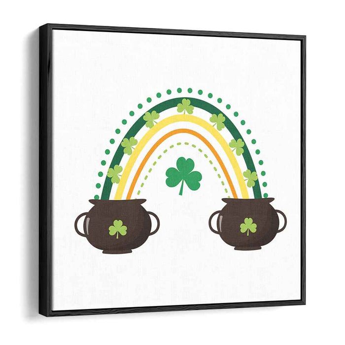 Lucky Charms: Whimsical Rainbow and Pots of Gold Art Print