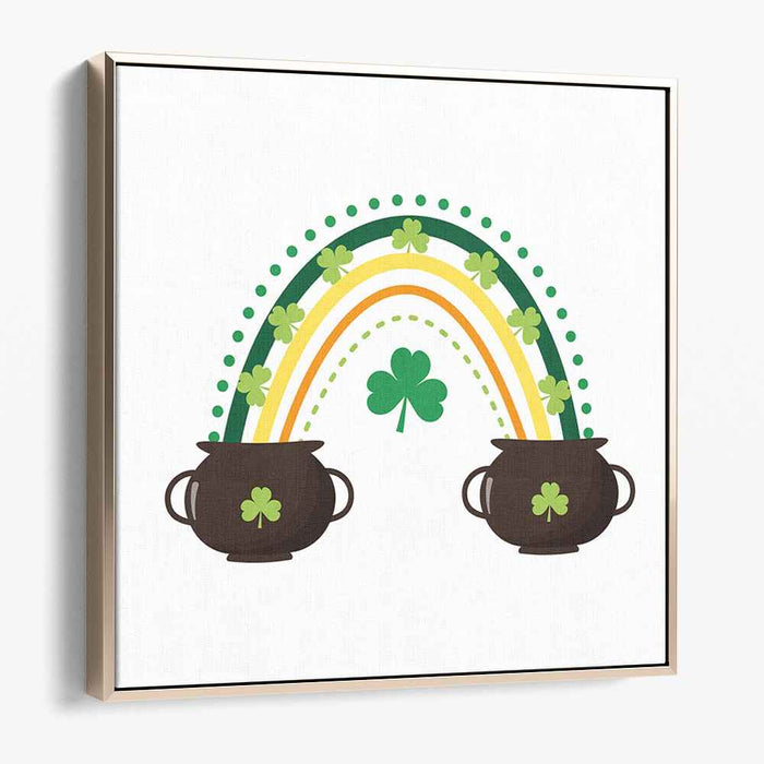 Lucky Charms: Whimsical Rainbow and Pots of Gold Art Print