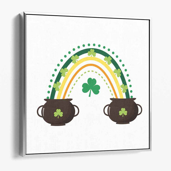 Lucky Charms: Whimsical Rainbow and Pots of Gold Art Print