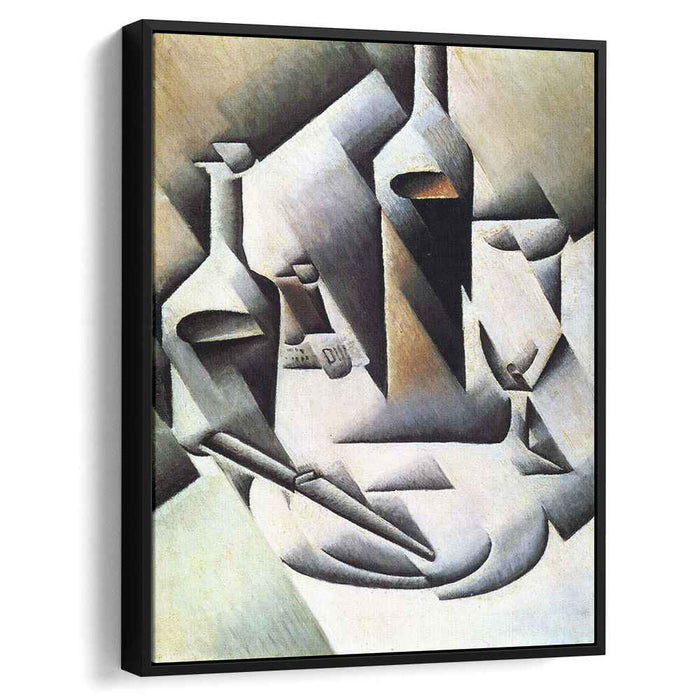 Bottles and Knife (1912) by Juan Gris